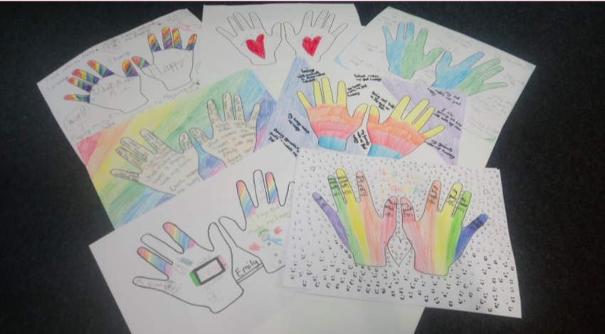 Image of Yr5 prayer hands - What I like best about my life.